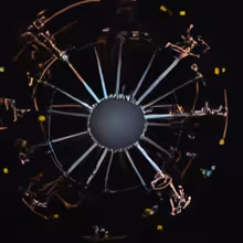 Artist's Abstract Representation of Two Neural Nets