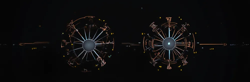 Artist's Abstract Representation of Two Neural Nets